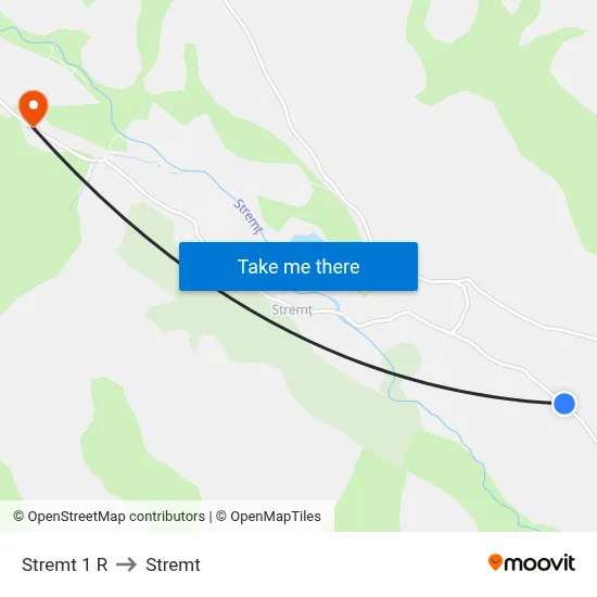 Stremt 1 R to Stremt map