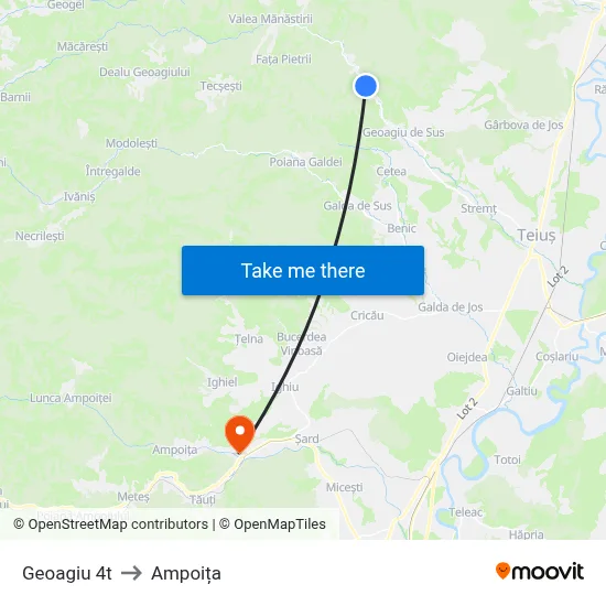 Geoagiu 4t to Ampoița map