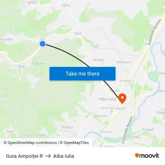 Gura Ampoiței R to Alba Iulia map