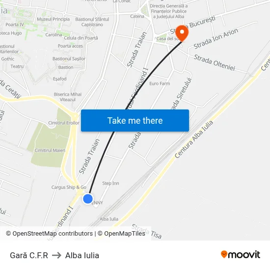 Gară C.F.R to Alba Iulia map