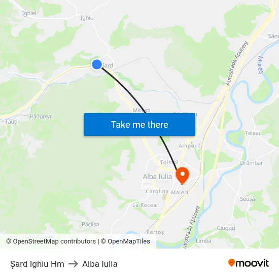 Șard Ighiu Hm to Alba Iulia map