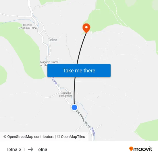 Telna 3 T to Telna map