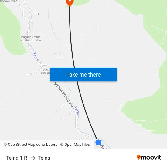 Telna 1 R to Telna map