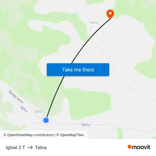Ighiel 2 T to Telna map