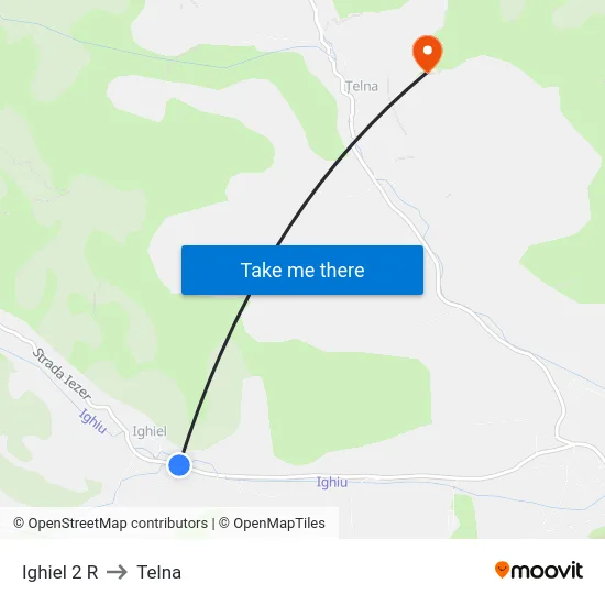 Ighiel 2 R to Telna map