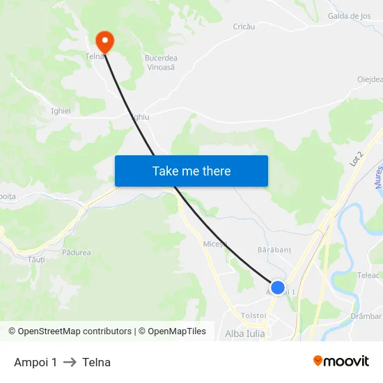 Ampoi 1 to Telna map