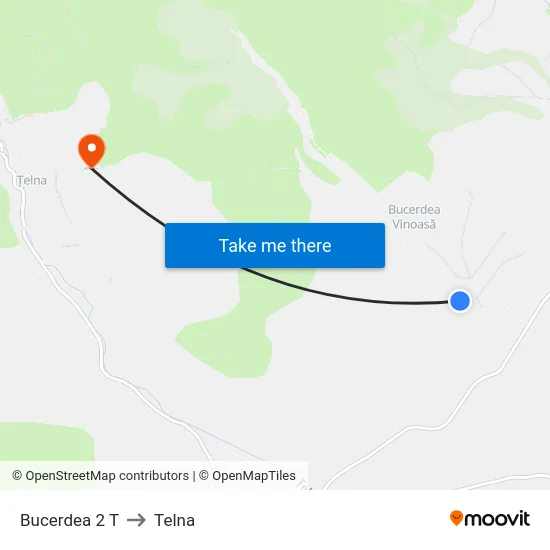 Bucerdea 2 T to Telna map