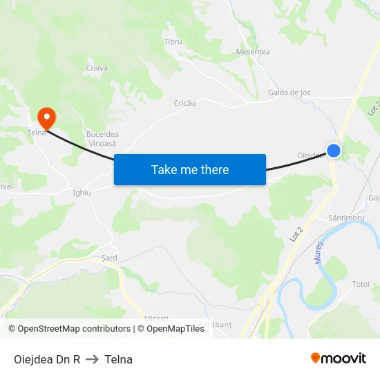 Oiejdea Dn R to Telna map