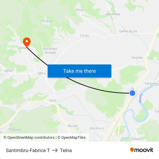 Santimbru-Fabrica T to Telna map