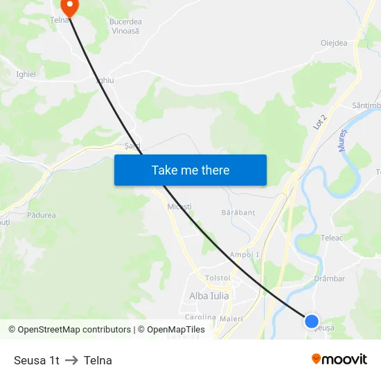 Seusa 1t to Telna map