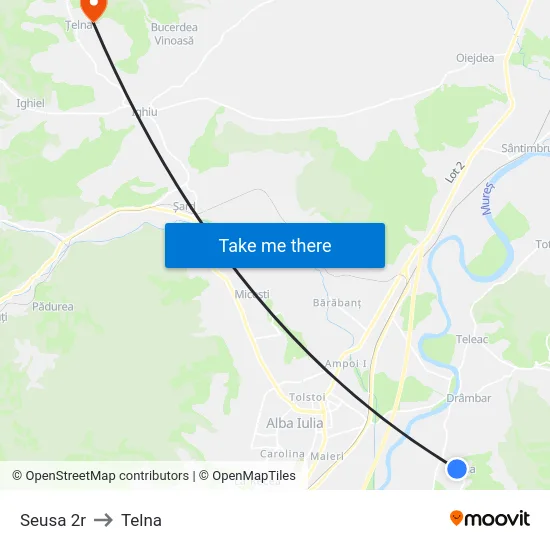 Seusa 2r to Telna map