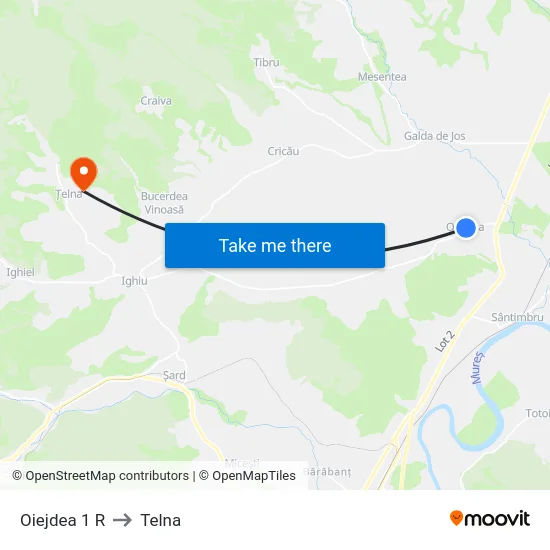 Oiejdea 1 R to Telna map