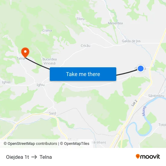 Oiejdea 1t to Telna map