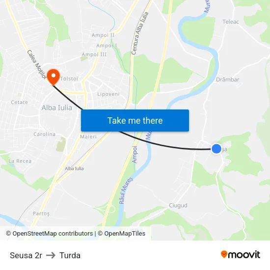 Seusa 2r to Turda map