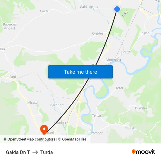 Galda Dn T to Turda map