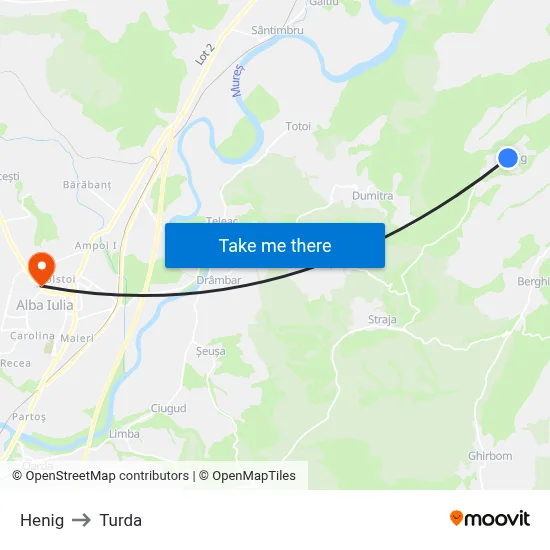 Henig to Turda map