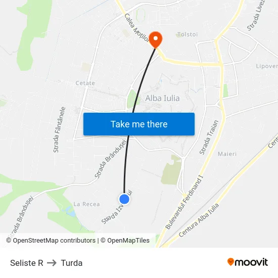 Seliste R to Turda map