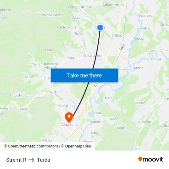 Stremt R to Turda map