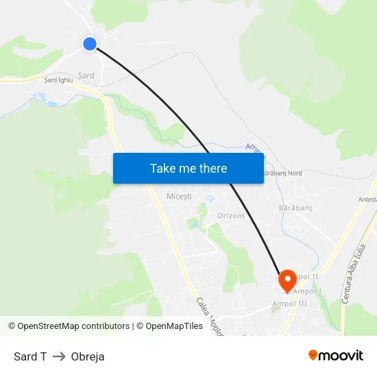 Sard T to Obreja map