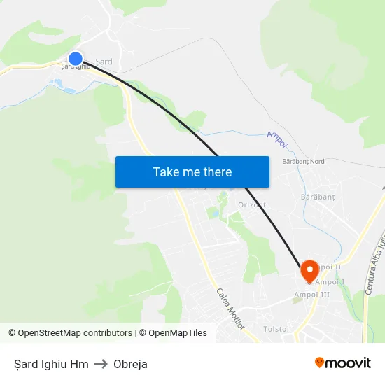 Șard Ighiu Hm to Obreja map