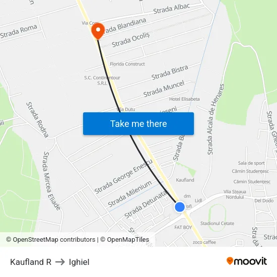 Kaufland R to Ighiel map