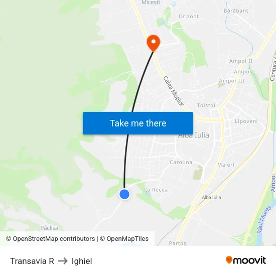 Transavia R to Ighiel map