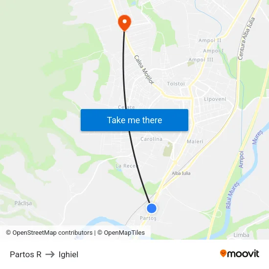 Partos R to Ighiel map