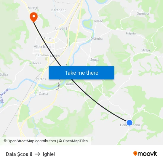 Daia Școală to Ighiel map