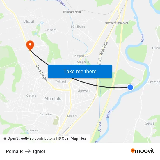 Pema R to Ighiel map