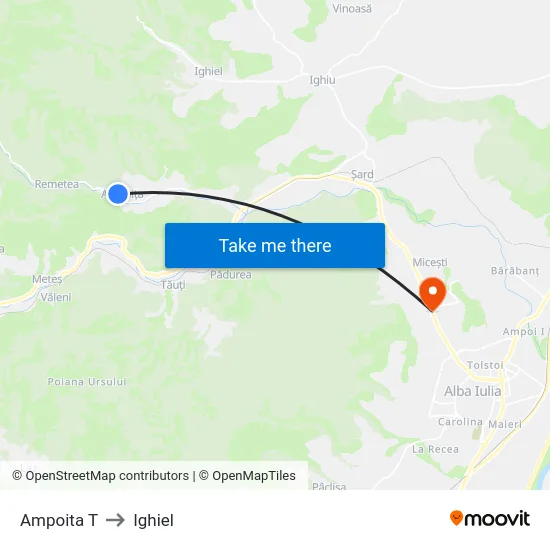 Ampoita T to Ighiel map