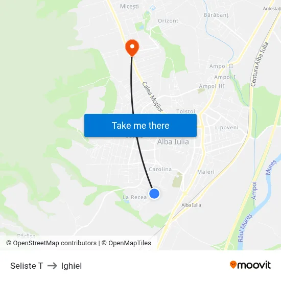 Seliste T to Ighiel map