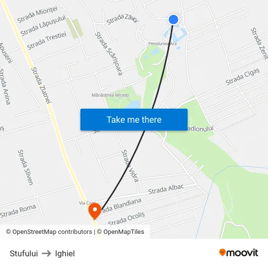 Stufului to Ighiel map