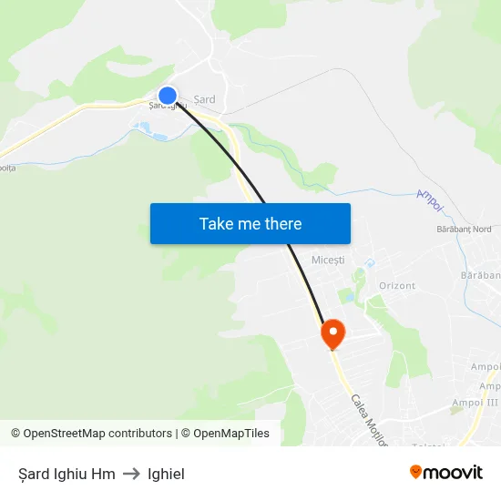 Șard Ighiu Hm to Ighiel map