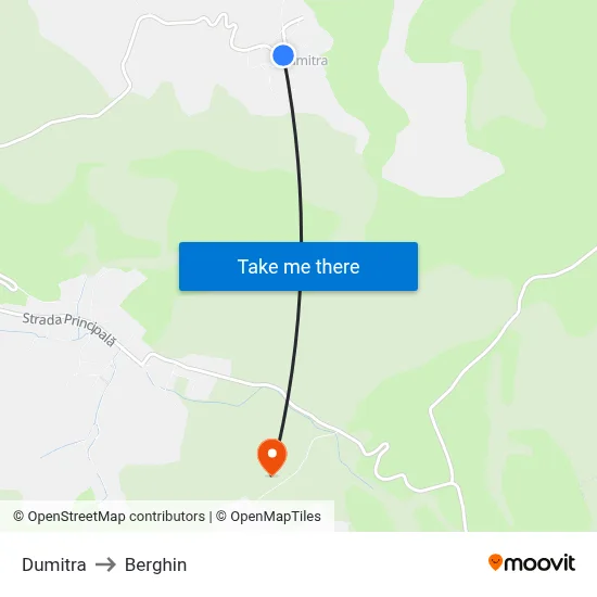 Dumitra to Berghin map