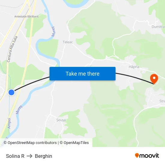 Solina R to Berghin map