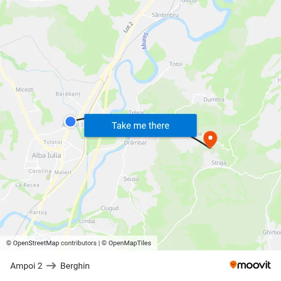 Ampoi 2 to Berghin map