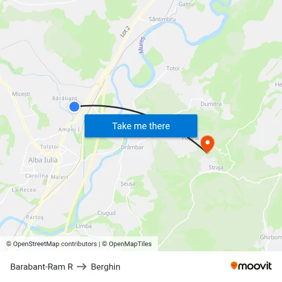 Barabant-Ram R to Berghin map