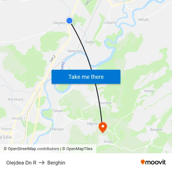 Oiejdea Dn R to Berghin map