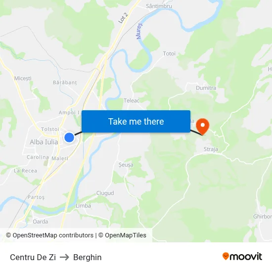 Centru De Zi to Berghin map