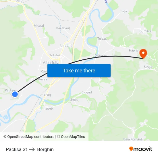 Paclisa 3t to Berghin map