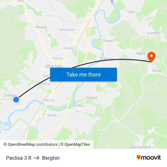 Paclisa 3 R to Berghin map