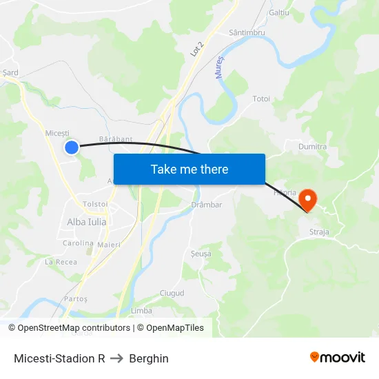 Micesti-Stadion R to Berghin map