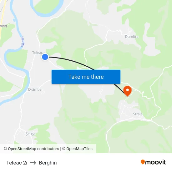 Teleac 2r to Berghin map