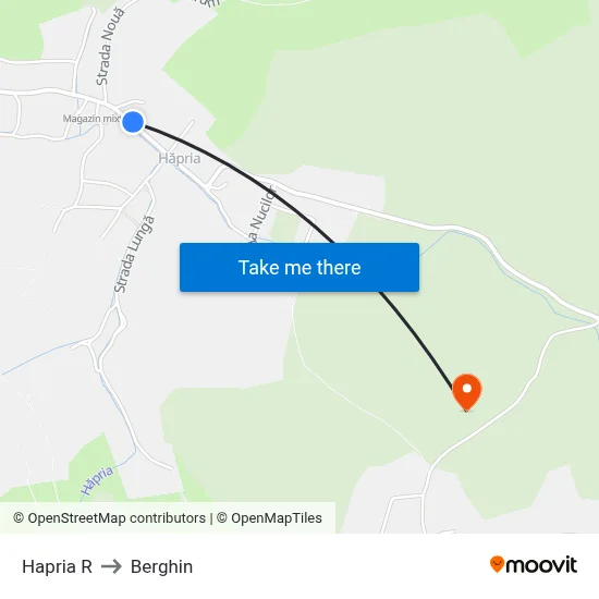 Hapria R to Berghin map