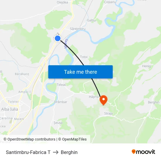 Santimbru-Fabrica T to Berghin map