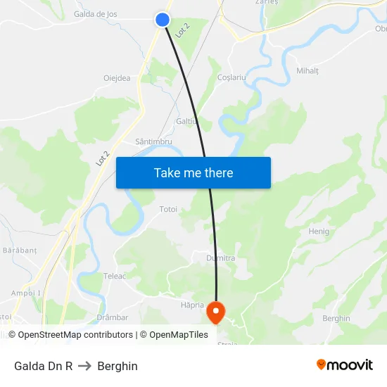 Galda Dn R to Berghin map