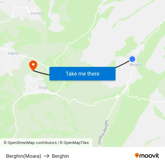 Berghin(Moara) to Berghin map