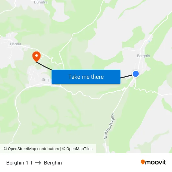 Berghin 1 T to Berghin map