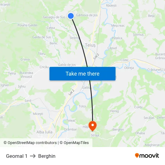 Geomal 1 to Berghin map