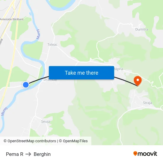 Pema R to Berghin map